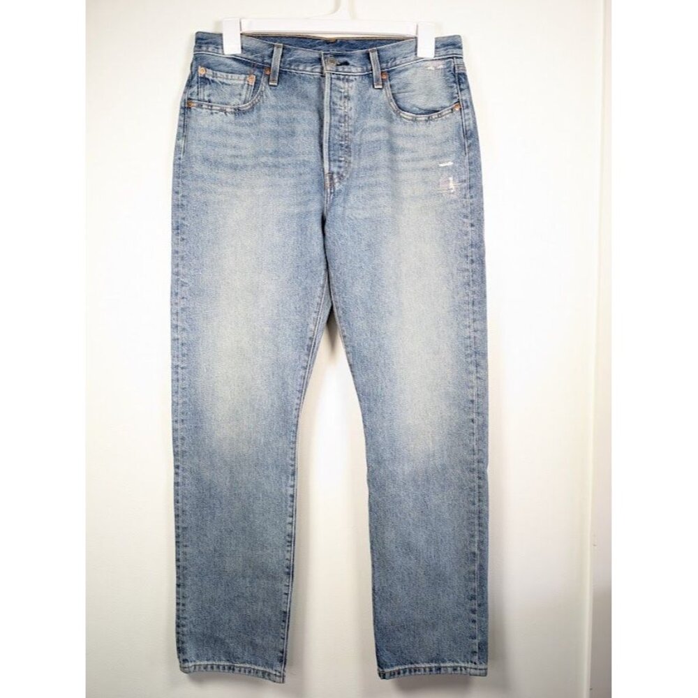 Levi's 501‎ Premium Jeans Mens 34x31 Button Fly Big E White Patch Straight Leg